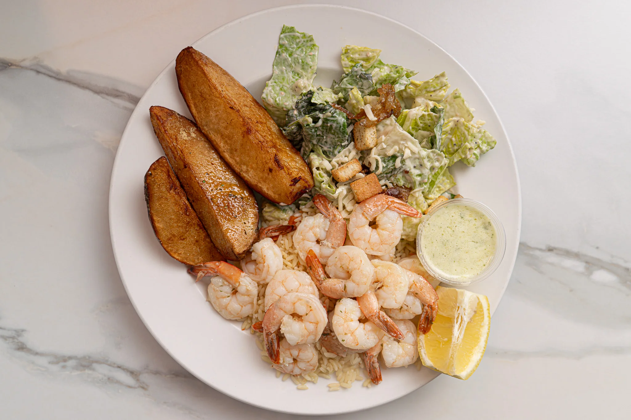 Crevettes à l'ail — Restaurant Le Moulin